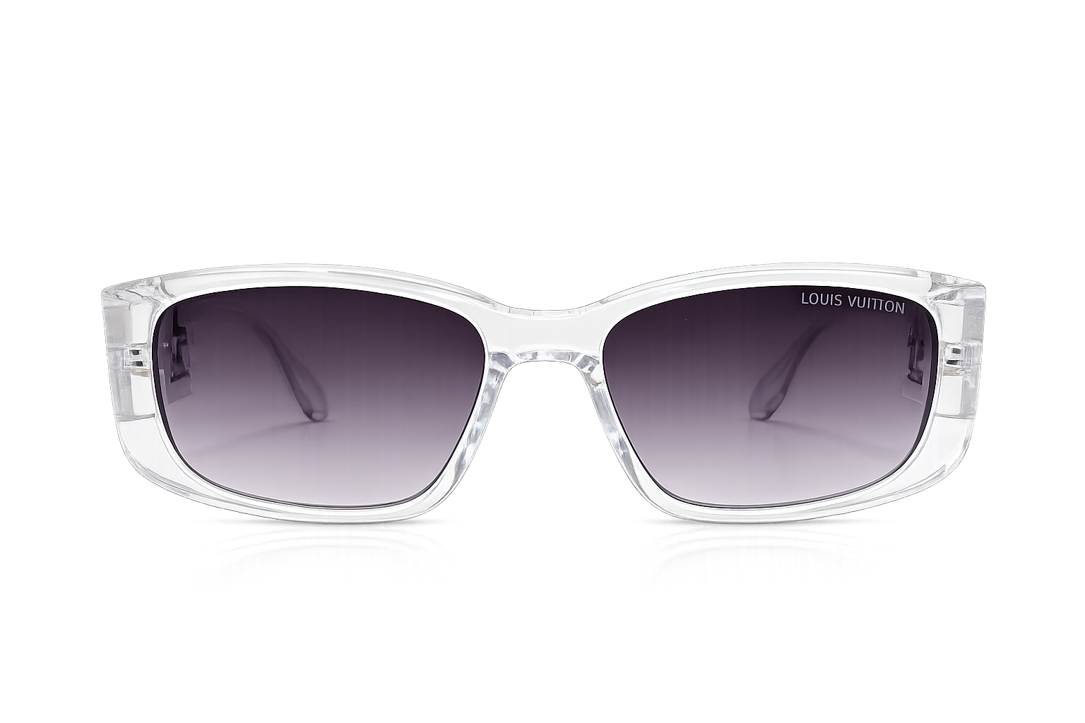 Oversized Transparent Rectangular Sunglasses