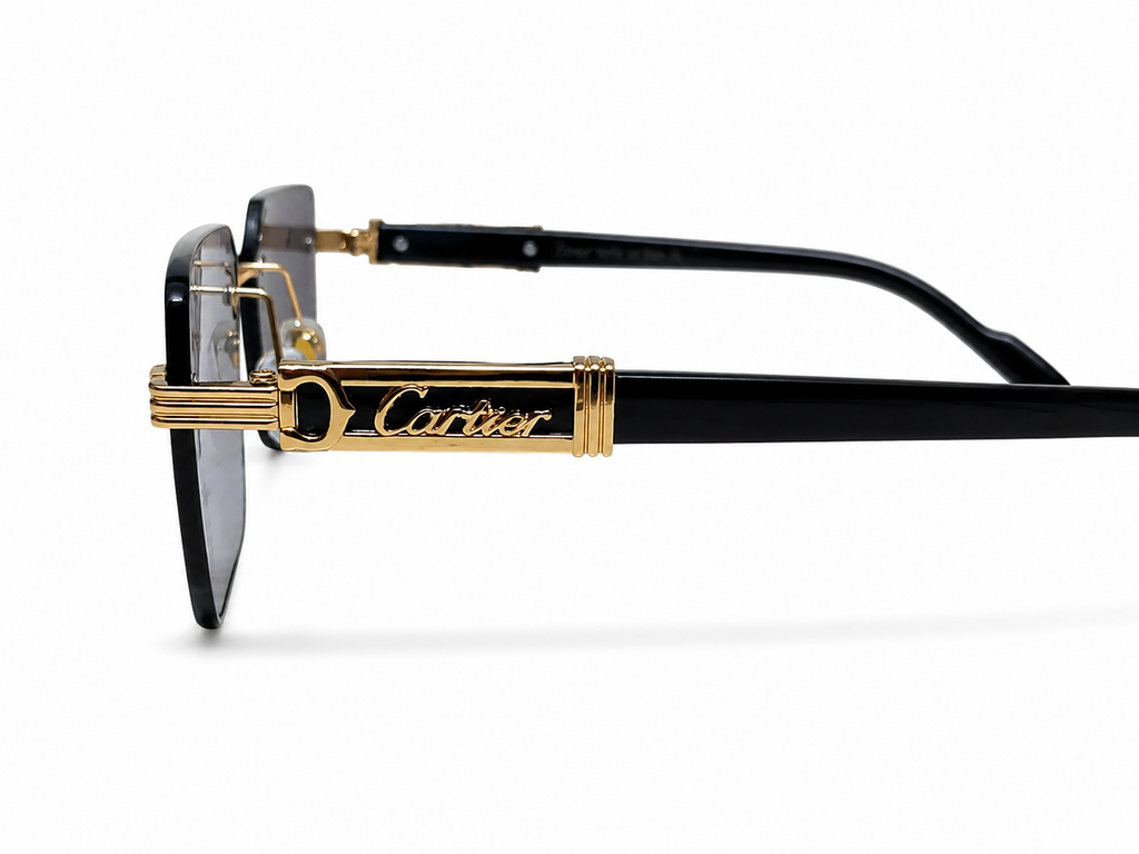 Luxury Rimless Statement Square Sunglasses