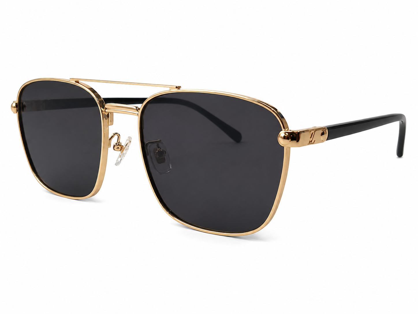 Modern Double-Bridge Square Sunglasses – Unisex