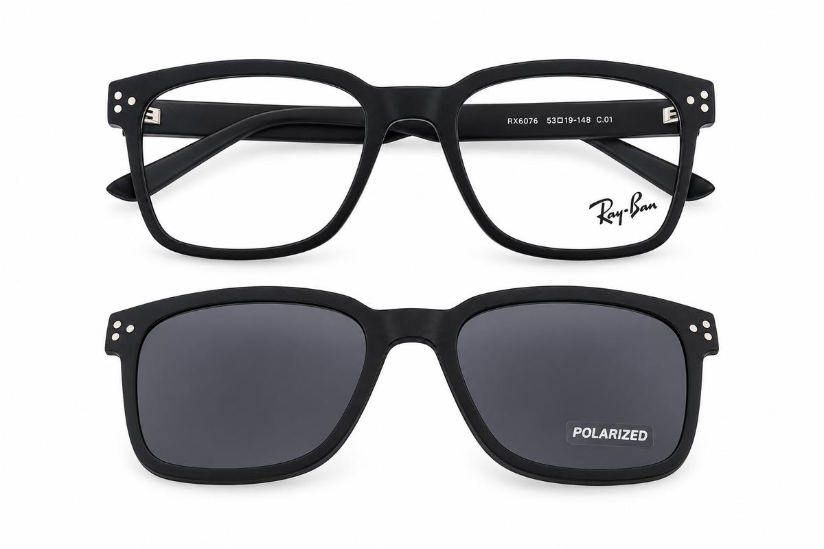 2 in 1 Polarized Attachment Eyeglasses - RX8076