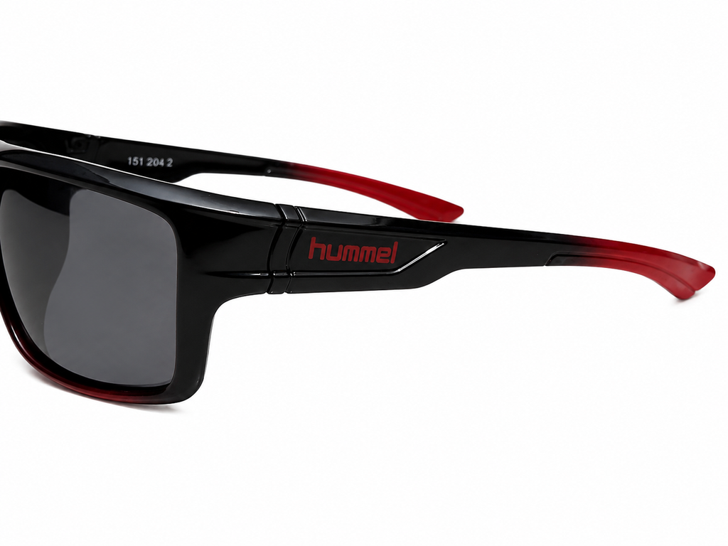 Sports Wraparound Sunglasses – Unisex | Black & Red Frame