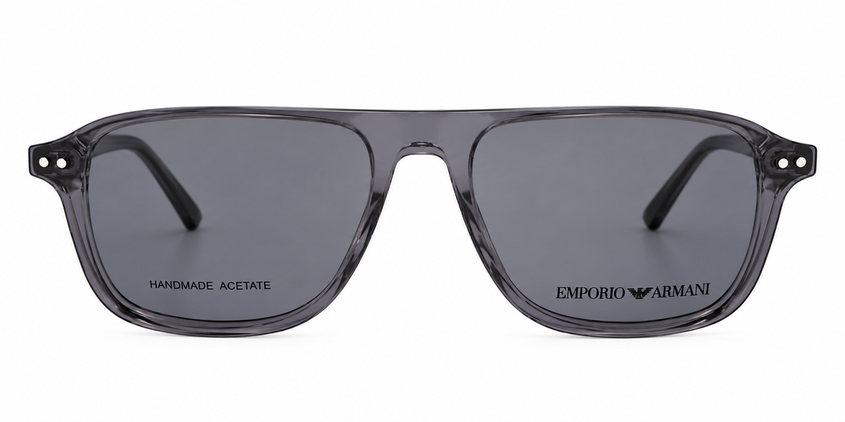 2-in-1 Polarized Clip-On Eyeglasses | Rectangular Acetate Optical Frame