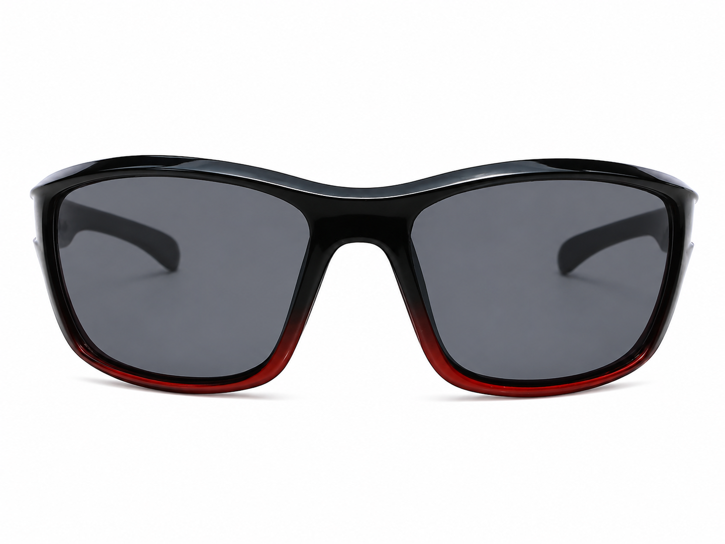 Sports Wraparound Sunglasses – Unisex | Black & Red Frame