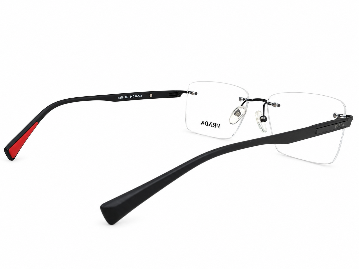 Rimless Square Eyeglasses Frame for Unisex
