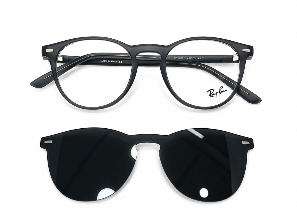 Classic Round Clip-On Eyeglasses – Magnetic 2-in-1 Frame