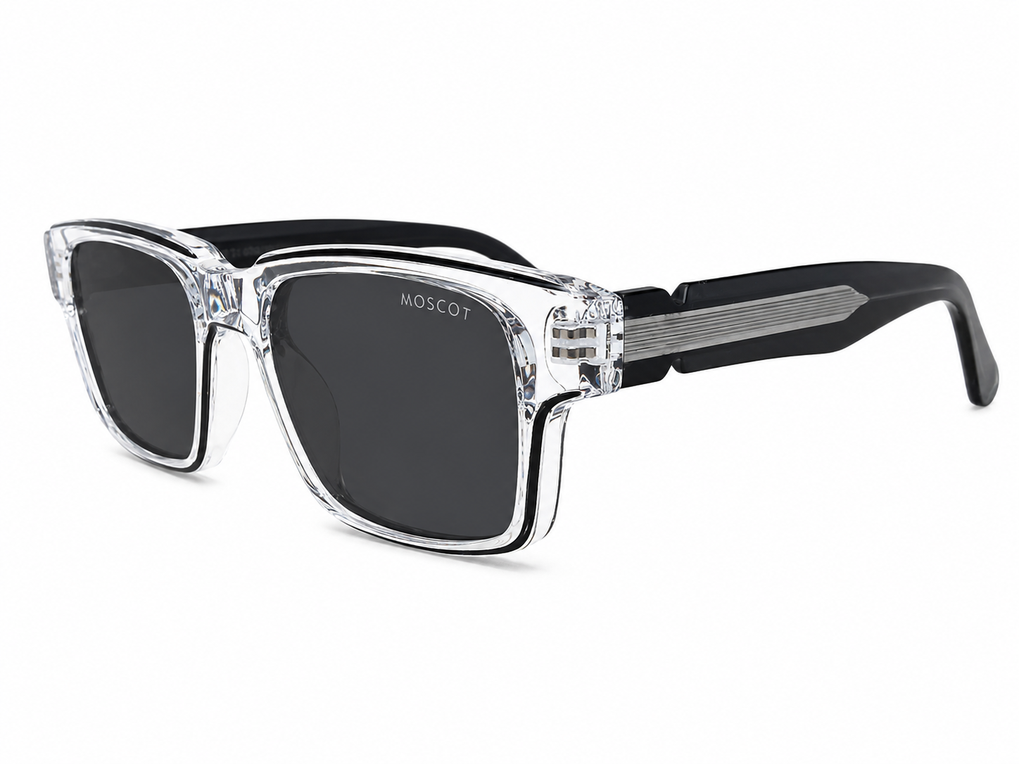 Clear Square Sunglasses – Unisex | Transparent Frame with Smoke Lenses