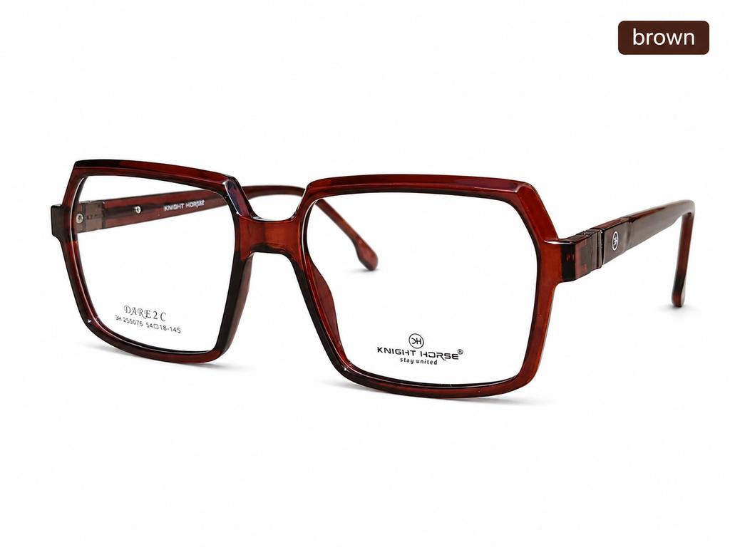 Premium Geometric Square Eyeglass Frame – Lightweight Plastic Optical Glasses for Men & Women