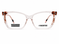 Hashtag Cat-Eye Eyeglasses – Crystal Coffee & Pink Shades