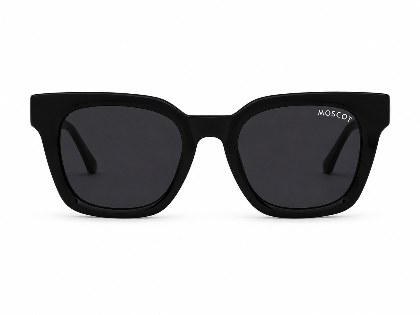 Moscot Style Square Sunglasses – Crystal Grey & Black