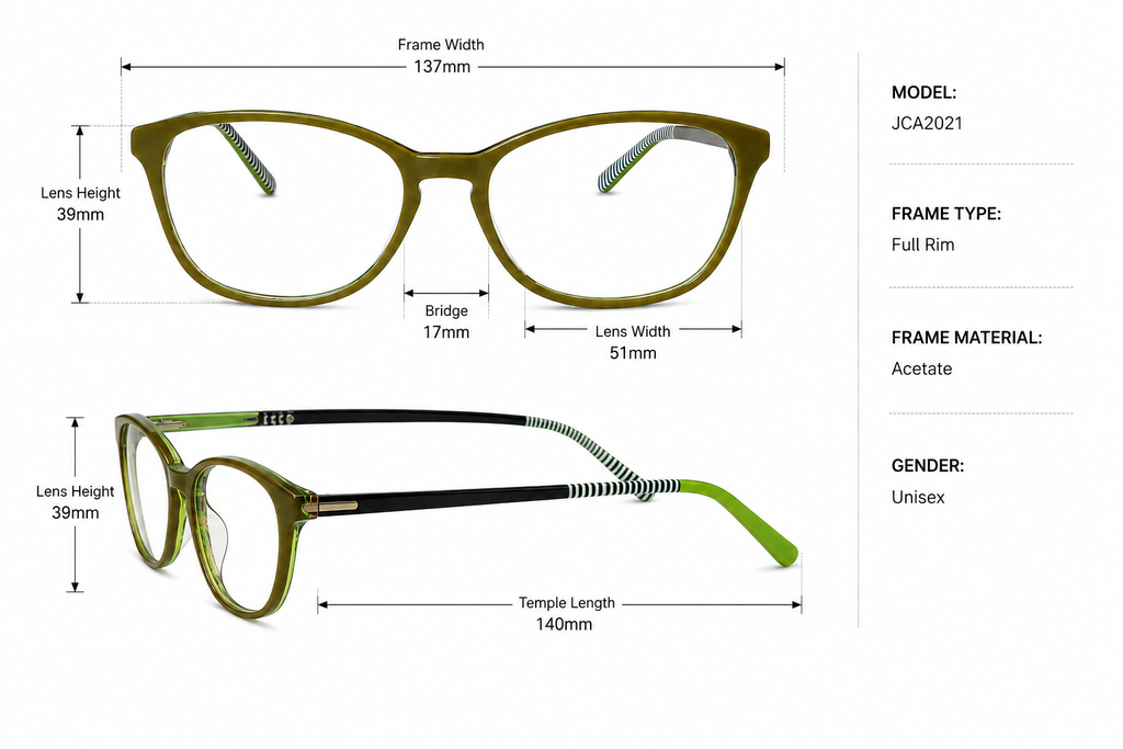 Slightly Rounded Square Eyeglasses for Women