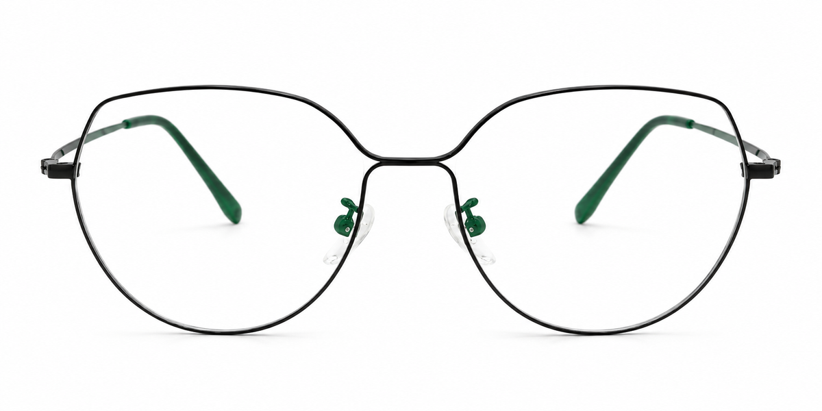 Elegant Geometric Butterfly Metal Eyeglasses for Women