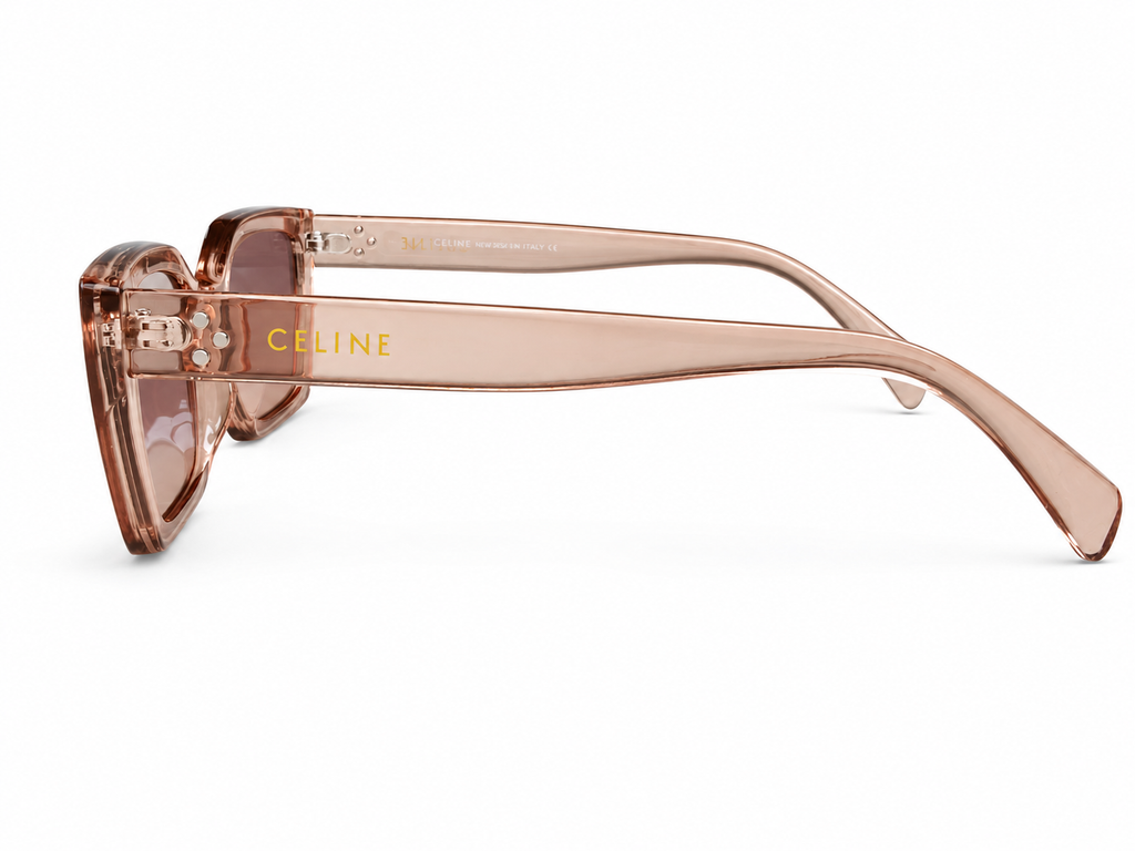 Oversized Square Gradient Sunglasses – Transparent Peach Frame | Unisex