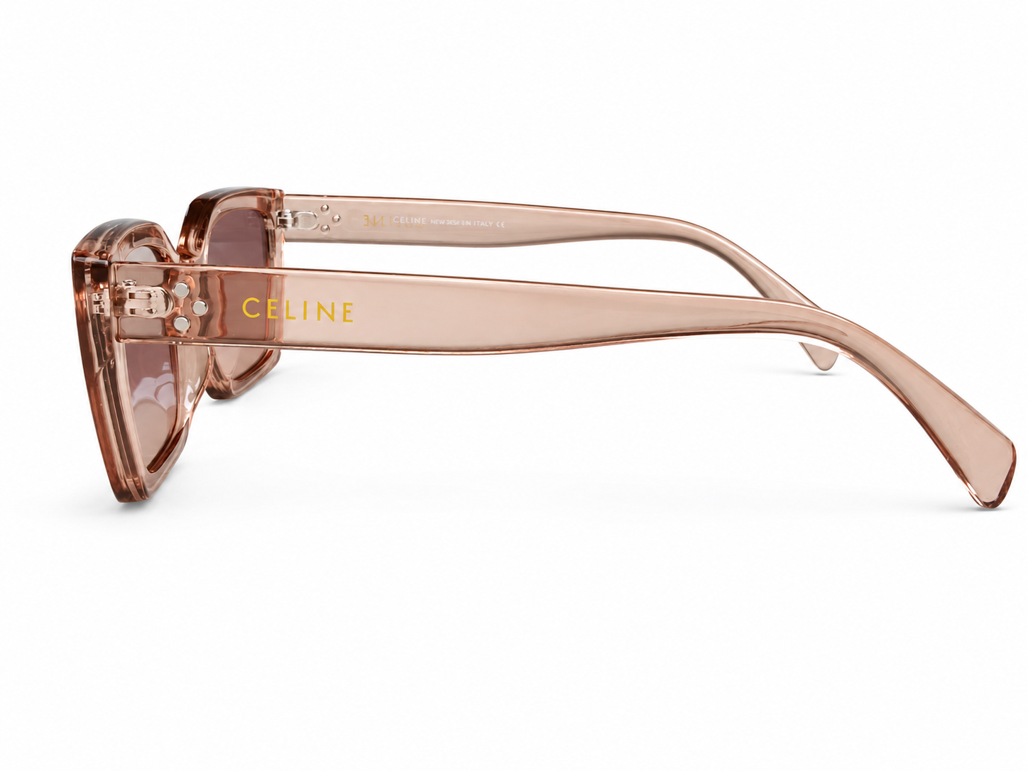 Oversized Square Gradient Sunglasses – Transparent Peach Frame | Unisex