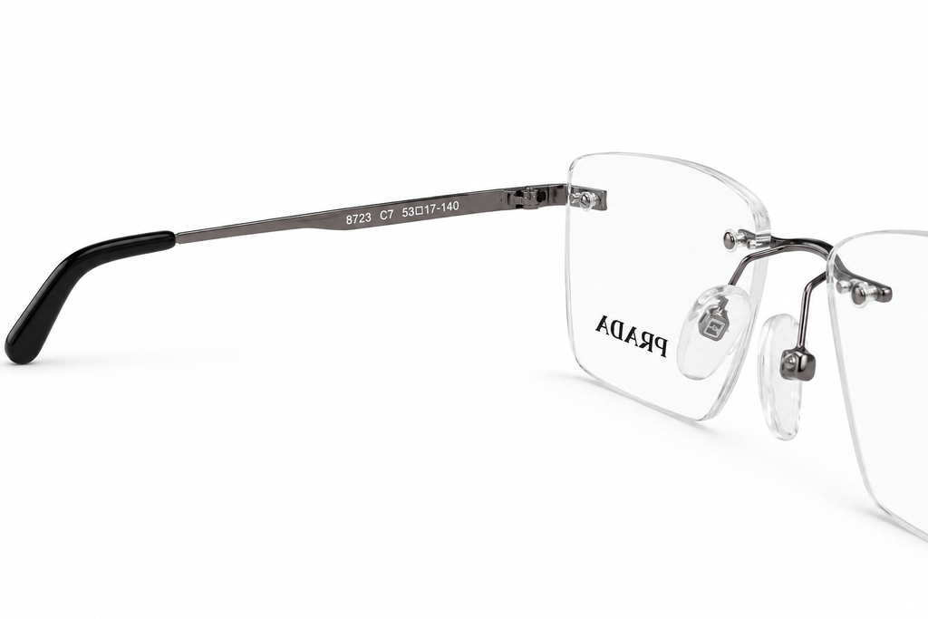 Rimless Square Eyeglasses Frame for Men & Women