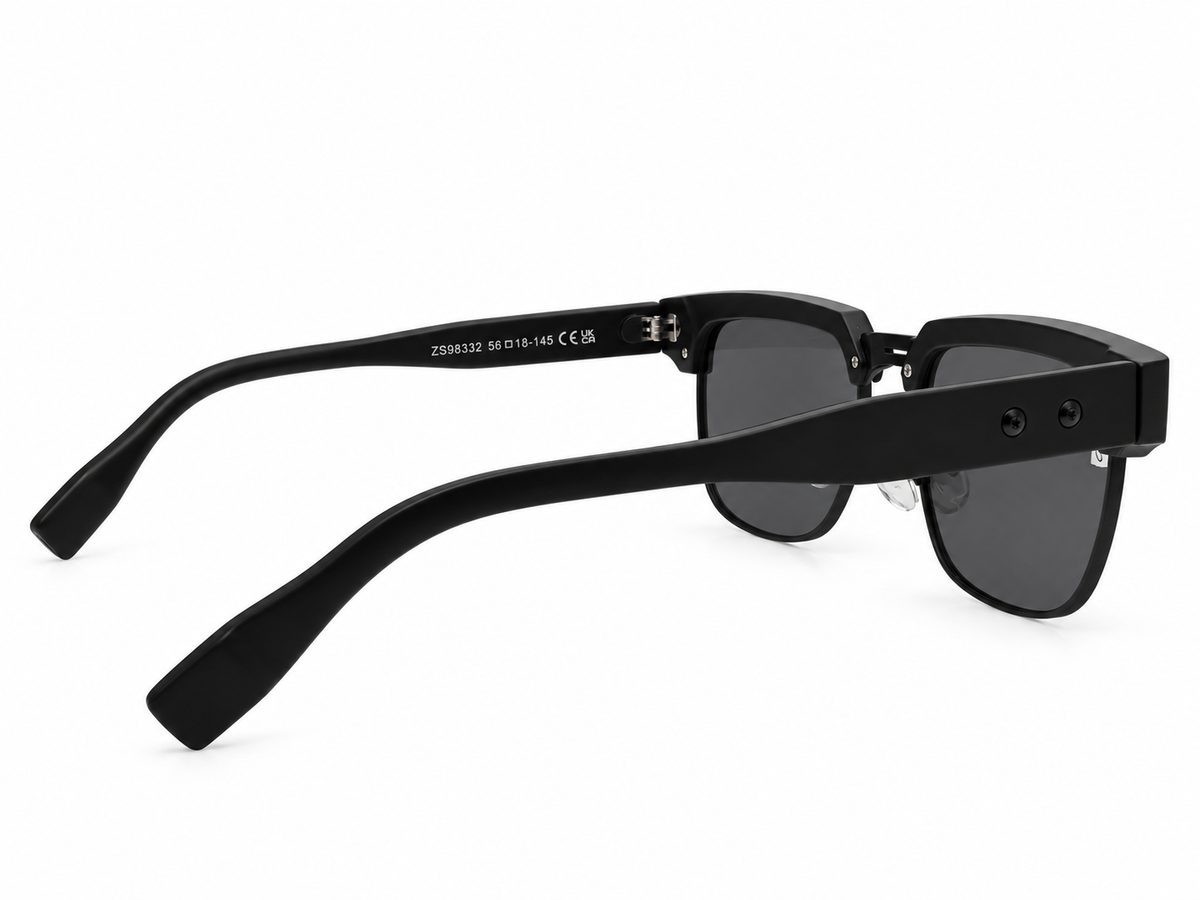 Classic Clubmaster Sunglasses – Premium Black & Gold Retro Shades
