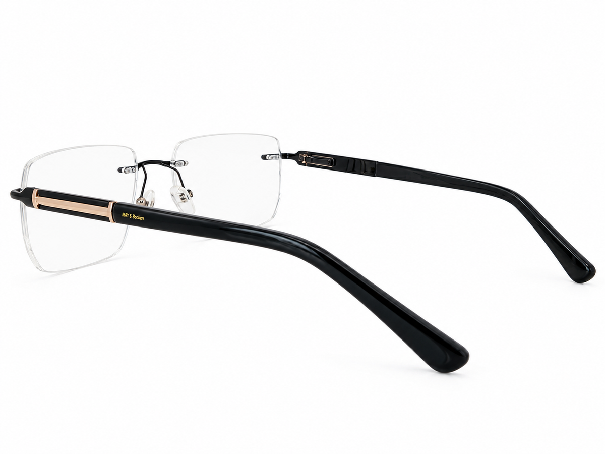 Not Your Average Eyewear  | Luxury Rimless Black & Gold