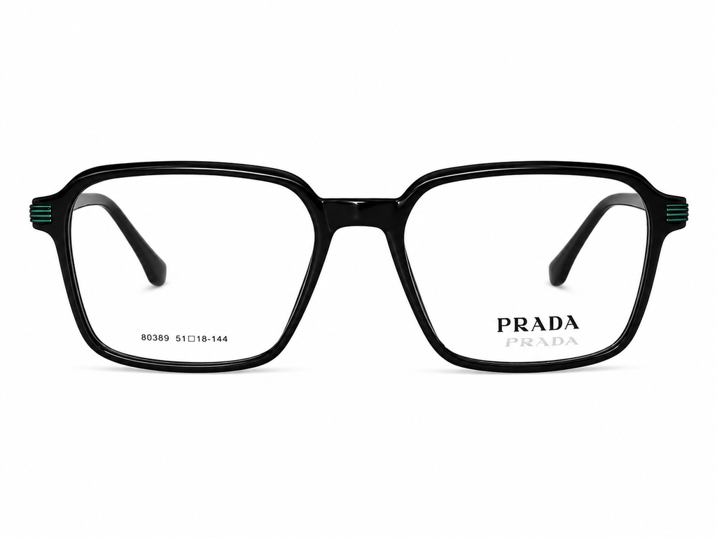 Luxury Square Eyeglasses - Metallic Sides