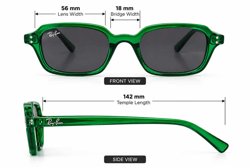 Crystal Emerald Green Unisex Rectangular Sunglasses – Premium Trendy Eyewear