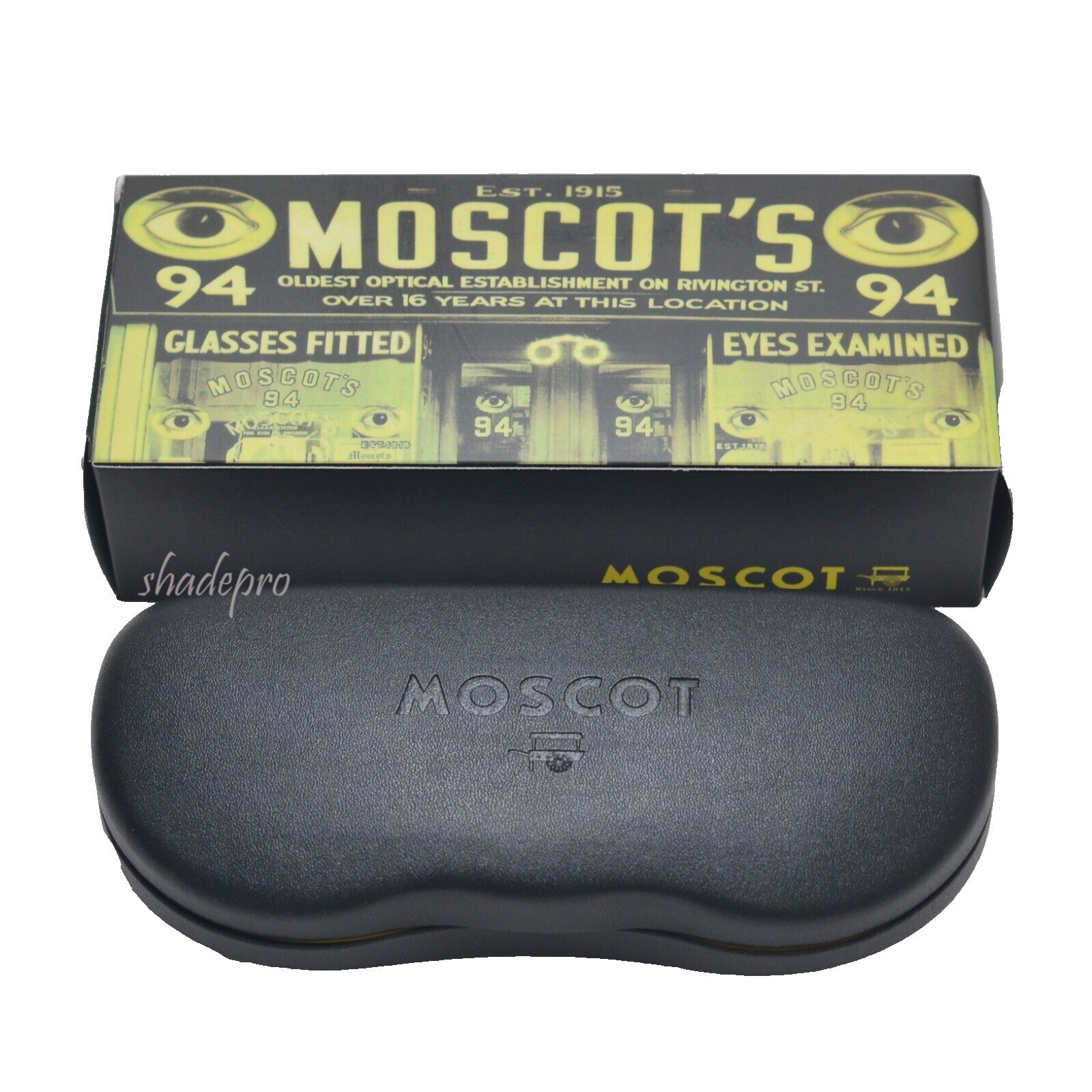 Moscot Style Square Sunglasses – Crystal Grey & Black