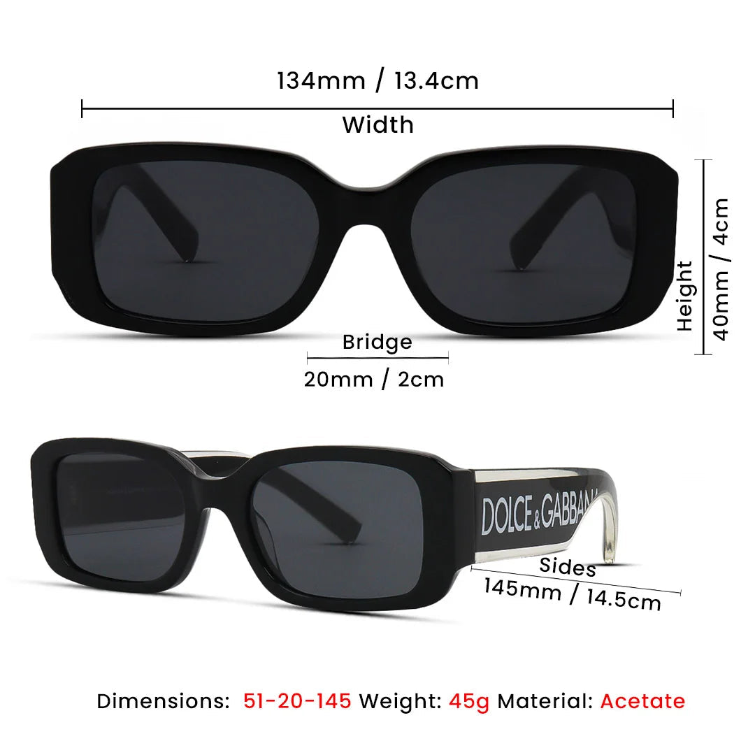 Unisex Rectangular Sunglasses