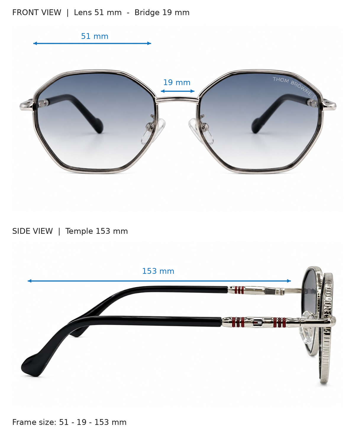 Geometric Metal Frame Sunglasses
