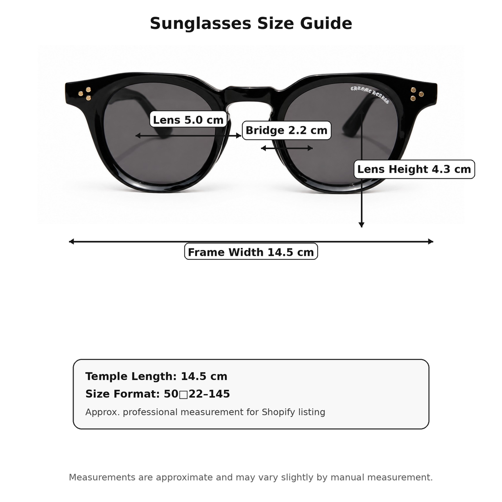 Midnight Round Sunglasses for Unisex